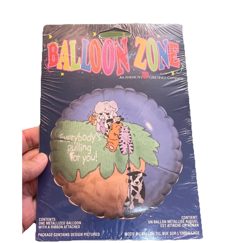 Vtg Mylar Balloon Zone American Greetings Get Well Good Luck New Old Stock 90s